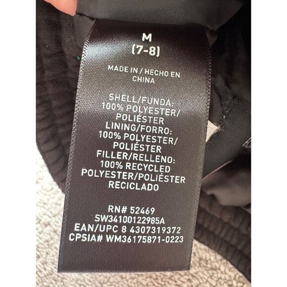 Swiss Tech Kids Black Snow Pants M (7-8) Adjustable Waist Reflective Trim - Picture 5 of 6